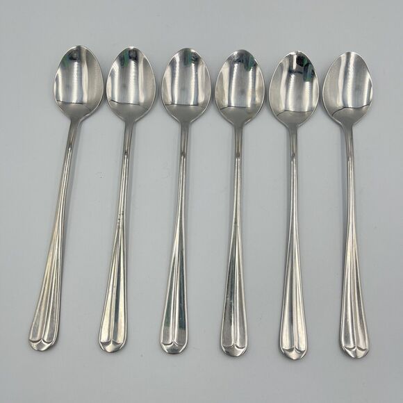 Supreme by Towle ASHLEY 6 QTY Lot Iced Tea Spoons 7 3/8 in Stainless China 18/8 - Picture 1 of 4